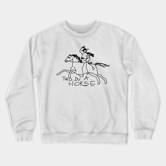 Two in a Horse by 9JD Crewneck Sweatshirt by JD by BN18 